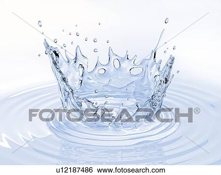 Water crown splash in a water pool, with circular ripples around. Bird eye view Isolated on white background. View Large Photo Image Stock Photograph - Water crown splash in a water pool, with circular ripples around. Bird eye view Isolated on white background.. Fotosearch