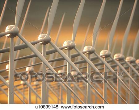 Wind turbines, illustration View Large Photo Image Stock Photography - Wind turbines, illustration. Fotosearch