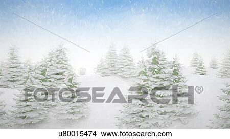 Winter landscape, illustration View Large Photo Image Picture - Winter landscape, illustration. Fotosearch