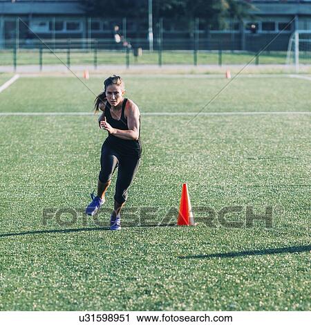 Woman running View Large Photo Image Stock Image - Woman running. Fotosearch