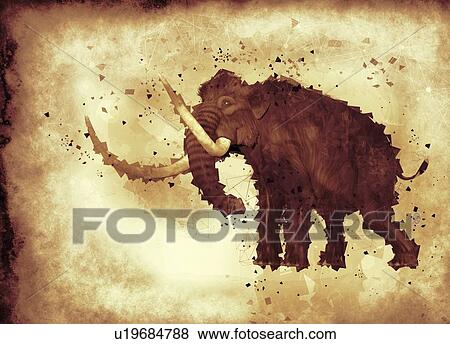 Woolly mammoth (Mammuthus primigenius) View Large Photo Image Stock Photo - Woolly mammoth (Mammuthus primigenius). Fotosearch