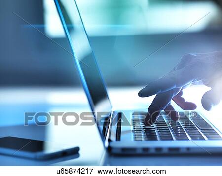 Stock Photo - Working online. Fotosearch