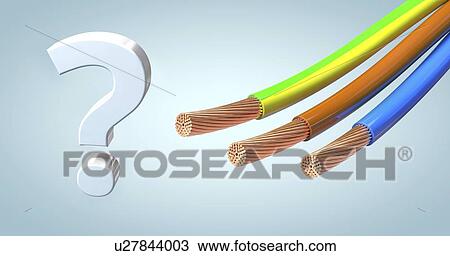 3 core power cable wires, illustration View Large Photo Image Stock Image - 3 core power cable wires, illustration. Fotosearch