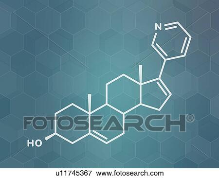 Stock Photo - Abiraterone prostate cancer drug, molecular model. Fotosearch