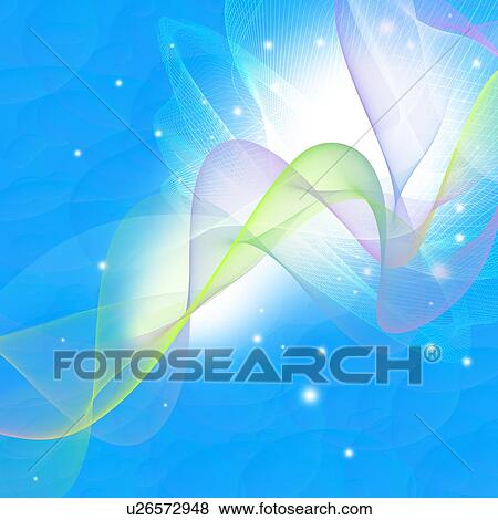 Stock Photo - Abstract colours against blue background, illustration.. Fotosearch