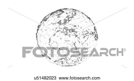Stock Image - Abstract globe, illustration. Fotosearch