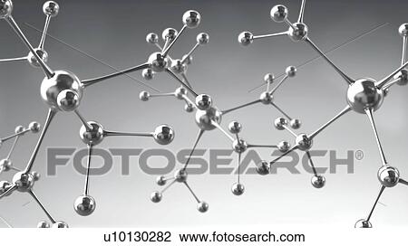Stock Image - Abstract molecule, illustration. Fotosearch
