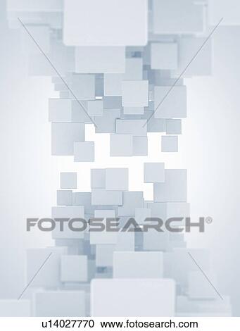 Stock Image - Abstract overlapping squares, illustration. Fotosearch