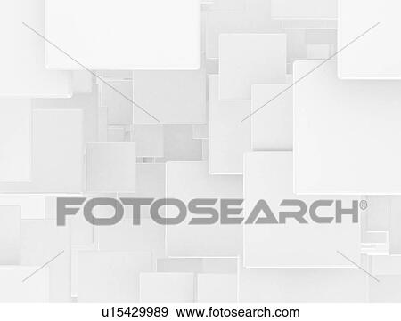 Stock Photo - Abstract overlapping squares, illustration. Fotosearch