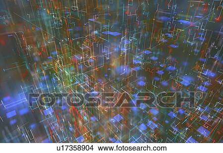 Picture - Abstract pattern, computer illustration.. Fotosearch