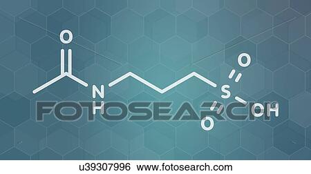 Stock Photograph - Acamprosate alcoholism drug, molecular model. Fotosearch