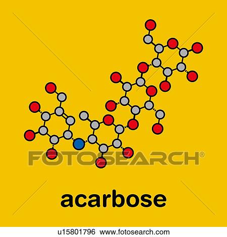 Acarbose diabetes drug, molecular model View Large Photo Image Stock Photograph - Acarbose diabetes drug, molecular model. Fotosearch