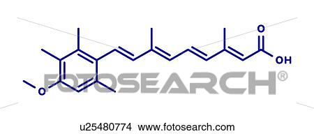 Acitretin psoriasis drug, molecular model View Large Photo Image Picture - Acitretin psoriasis drug, molecular model. Fotosearch
