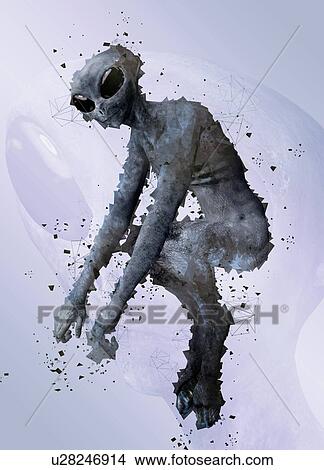 Picture - Alien, illustration. Fotosearch