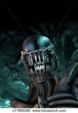 Stock Image - Alien, illustration. Fotosearch