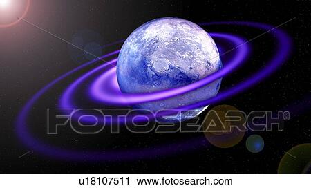 Alien planet in deep space, illustration View Large Photo Image Stock Image - Alien planet in deep space, illustration. Fotosearch
