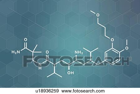 Aliskiren high blood pressure drug, molecular model View Large Photo Image Stock Photo - Aliskiren high blood pressure drug, molecular model. Fotosearch