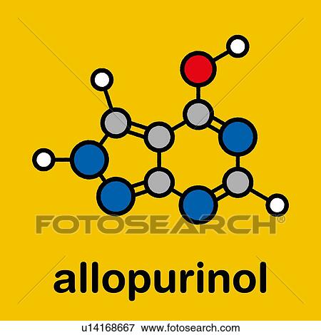 Allopurinol gout drug, molecular model View Large Photo Image Stock Photo - Allopurinol gout drug, molecular model. Fotosearch