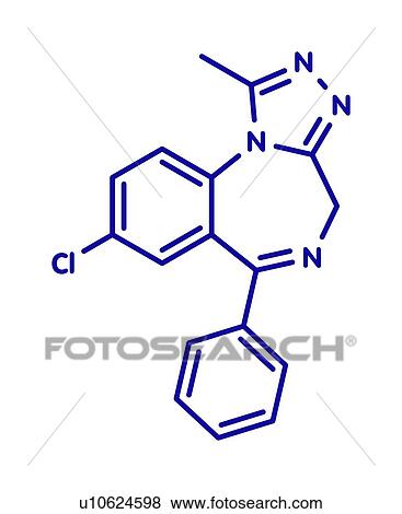 Alprazolam sedative and hypnotic drug, molecular model View Large Photo Image Stock Photo - Alprazolam sedative and hypnotic drug, molecular model. Fotosearch