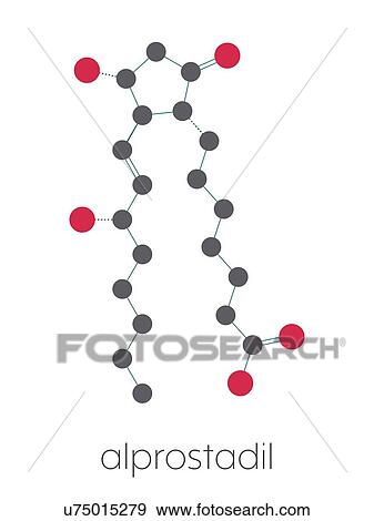Stock Photo - Alprostadil erectile dysfunction drug, molecular model. Fotosearch