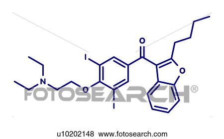 Amiodarone antiarrhythmic drug, molecular model View Large Photo Image Stock Photo - Amiodarone antiarrhythmic drug, molecular model. Fotosearch