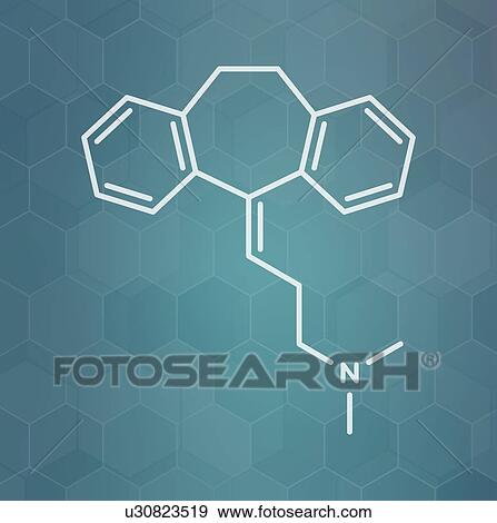 Amitriptyline tricyclic antidepressant drug, molecular model View Large Photo Image Stock Photo - Amitriptyline tricyclic antidepressant drug, molecular model. Fotosearch