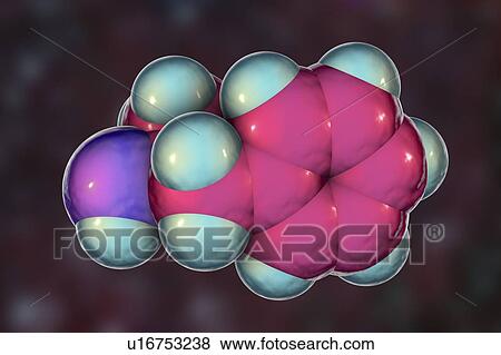 Stock Photo - Amphetamine drug, molecular model. Fotosearch
