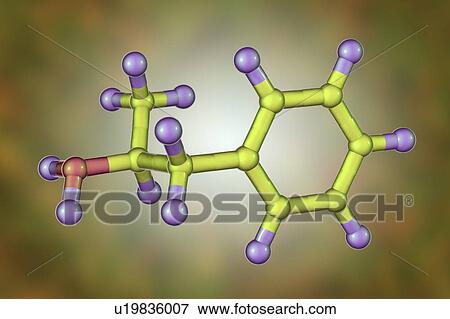 Stock Photo - Amphetamine drug, molecular model. Fotosearch