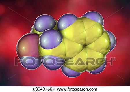 Stock Photo - Amphetamine drug, molecular model. Fotosearch