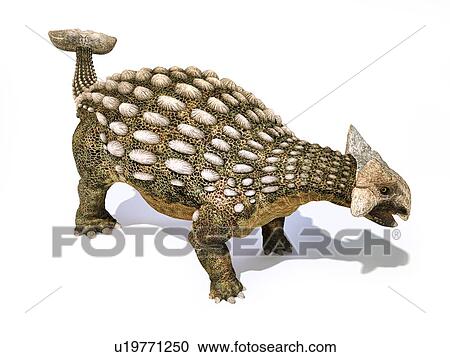 Stock Image - Ankylosaurus dinosaur, illustration. Fotosearch