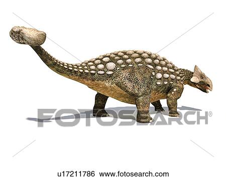 Stock Photograph - Ankylosaurus dinosaur, illustration. Fotosearch
