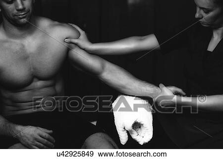 Arm massage View Large Photo Image Stock Photo - Arm massage. Fotosearch