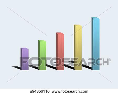 Stock Photograph - Ascending bar chart, illustration. Fotosearch