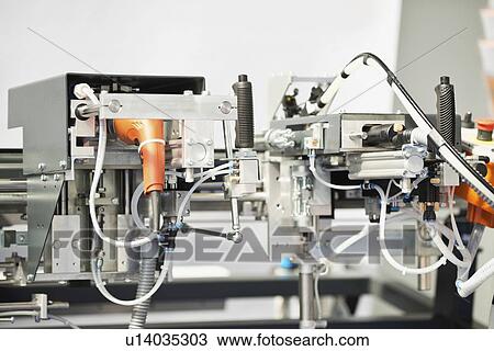 Stock Image - Assembly station for PVC windows and doors. Fotosearch