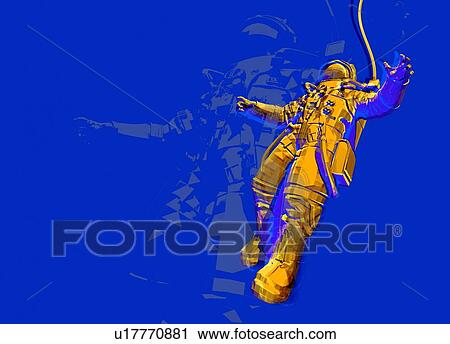 Astronaut in space suit, illustration. View Large Photo Image Stock Image - Astronaut in space suit, illustration.. Fotosearch