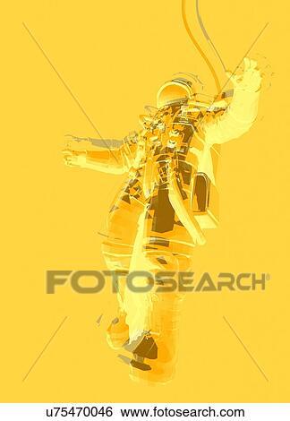 Astronaut in space suit, illustration. View Large Photo Image Stock Photograph - Astronaut in space suit, illustration.. Fotosearch