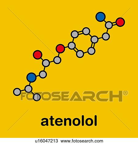 Atenolol high blood pressure drug, molecular model View Large Photo Image Stock Image - Atenolol high blood pressure drug, molecular model. Fotosearch