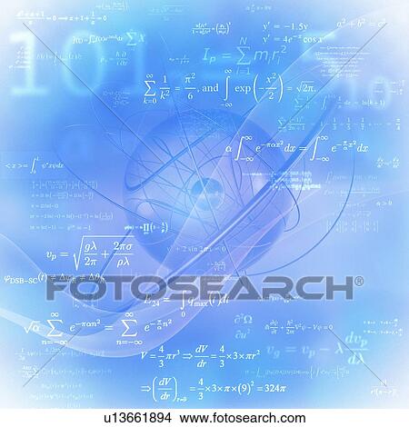 Picture - Atom and nucleus, illustration.. Fotosearch