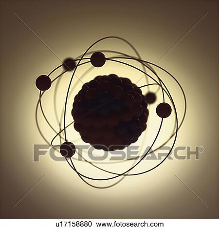 Stock Image - Atomic structure, computer illustration.. Fotosearch