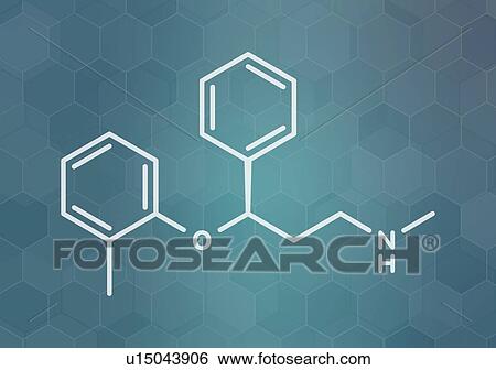 Stock Photograph - Atomoxetine ADHD drug, molecular model. Fotosearch