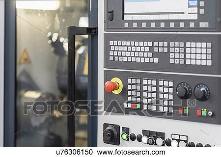 Stock Image - Automated CNC toolroom lathe. Fotosearch