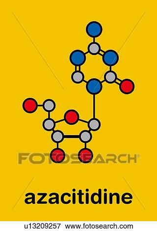 Stock Photo - Azacitidine myelodysplastic syndrome drug, molecular model. Fotosearch
