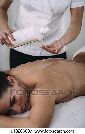Back massage View Large Photo Image Stock Photo - Back massage. Fotosearch
