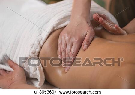 Stock Photo - Back massage. Fotosearch