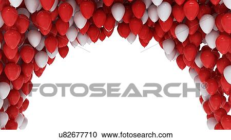 Balloon arch, illustration View Large Photo Image Stock Image - Balloon arch, illustration. Fotosearch