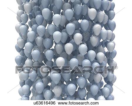 Stock Photograph - Balloon column, illustration. Fotosearch