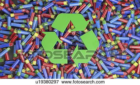 Battery recycling, conceptual illustration View Large Photo Image Stock Photo - Battery recycling, conceptual illustration. Fotosearch
