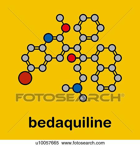 Stock Photography - Bedaquiline tuberculosis drug, molecular model. Fotosearch