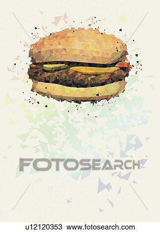 Stock Image - Beef burger, illustration.. Fotosearch