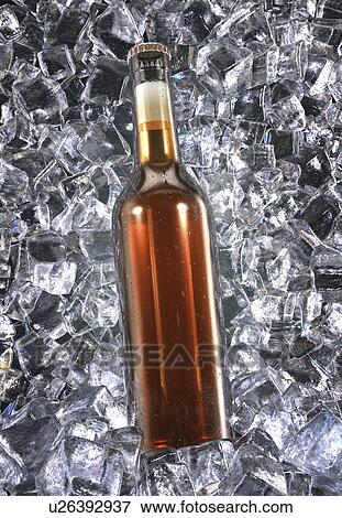 Beer bottle on ice, illustration View Large Photo Image Stock Photo - Beer bottle on ice, illustration. Fotosearch